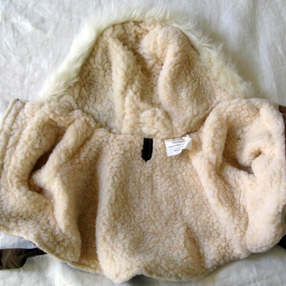 SOLD NWT Siberian Winter Dog Coat Jacket Brown 10" - Picture 7 of 8